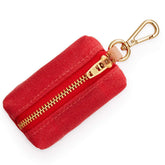 Poop pocket holder waxed ruby