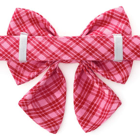 Heather Taylor Home X TFD Katherine Plaid Valentine Lady Dog Bow