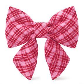 Heather Taylor Home X TFD Katherine Plaid Valentine Lady Dog Bow