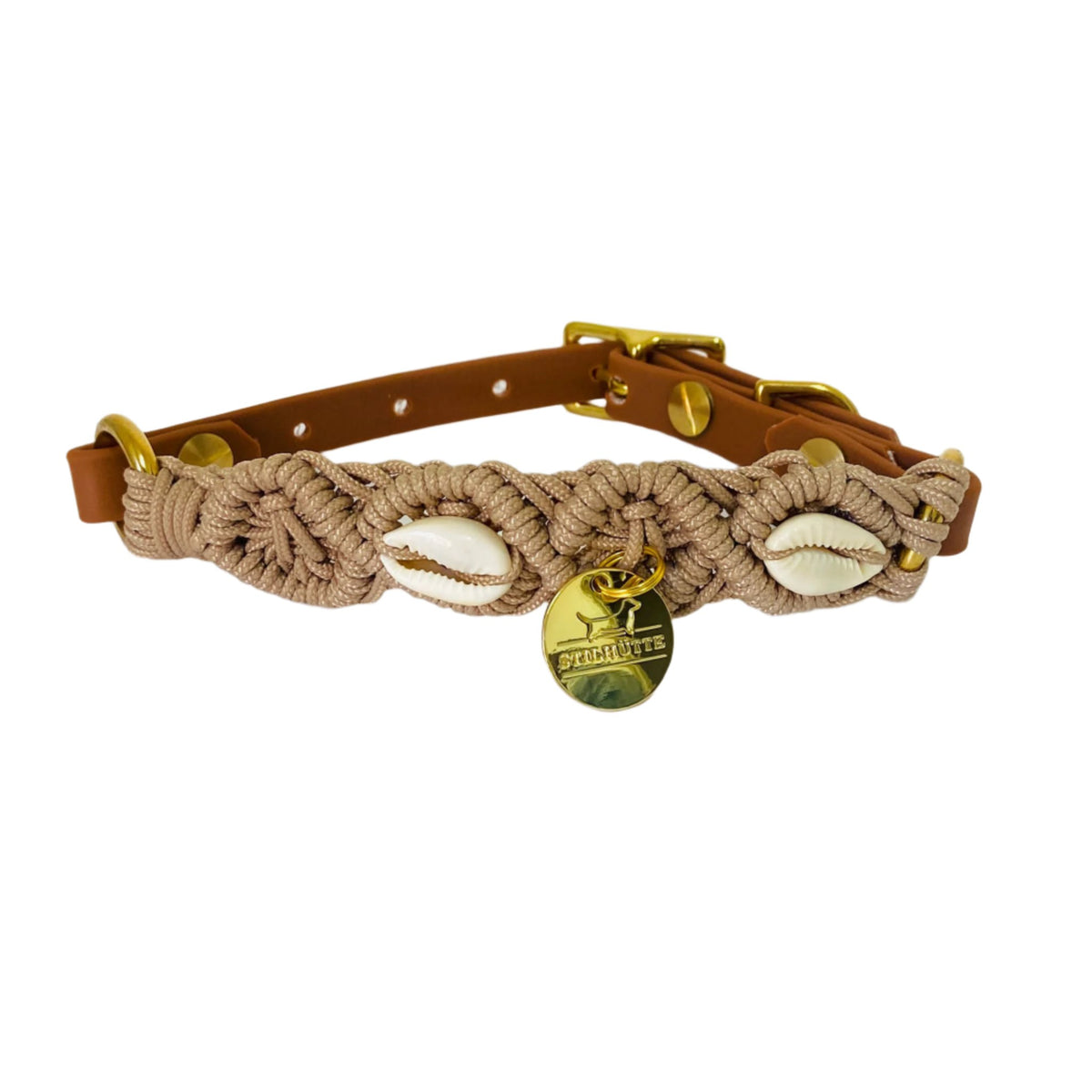 Chew Mythical collection - Apollo halsband beige schelpen