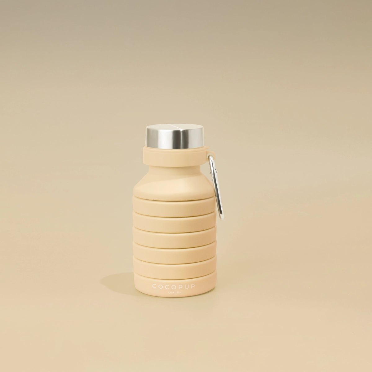 Bouteille d'eau pliable beige