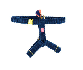 Flauschiger Deluxe Harnas Blau