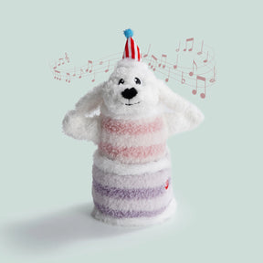 Chanter des chiens d'anniversaire - blanc