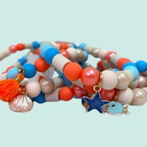 Flower Collection - Anti -Sign Beading Band - Blue Rain