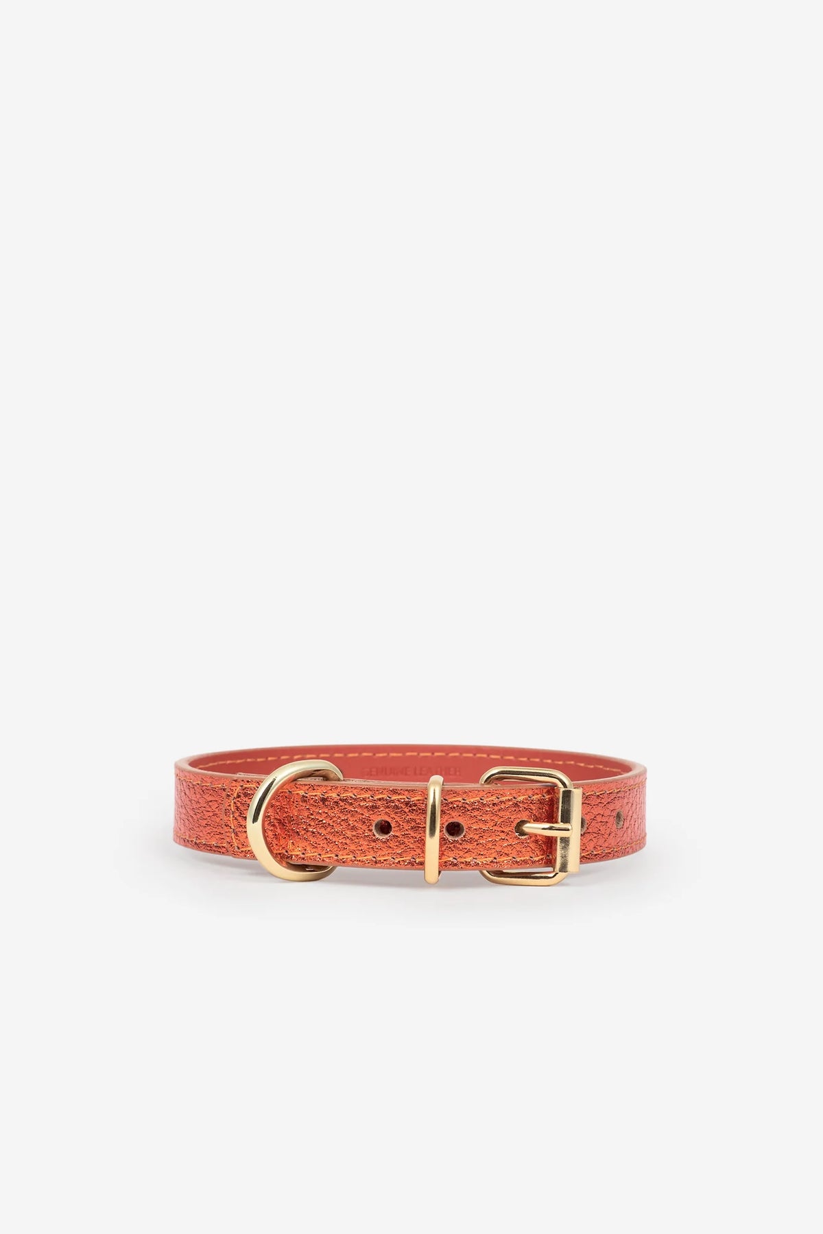 Metallic halsband oranje