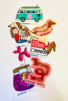 Crazy Dog Dad - Sticker