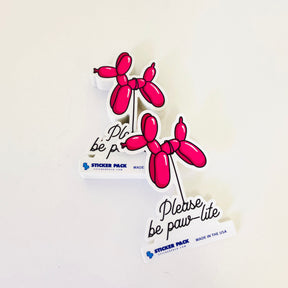 Please be Paw-lite - sticker
