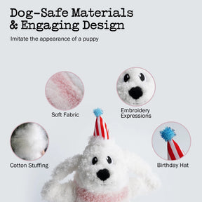 Chanter des chiens d'anniversaire - blanc