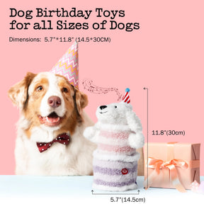 Chanter des chiens d'anniversaire - blanc