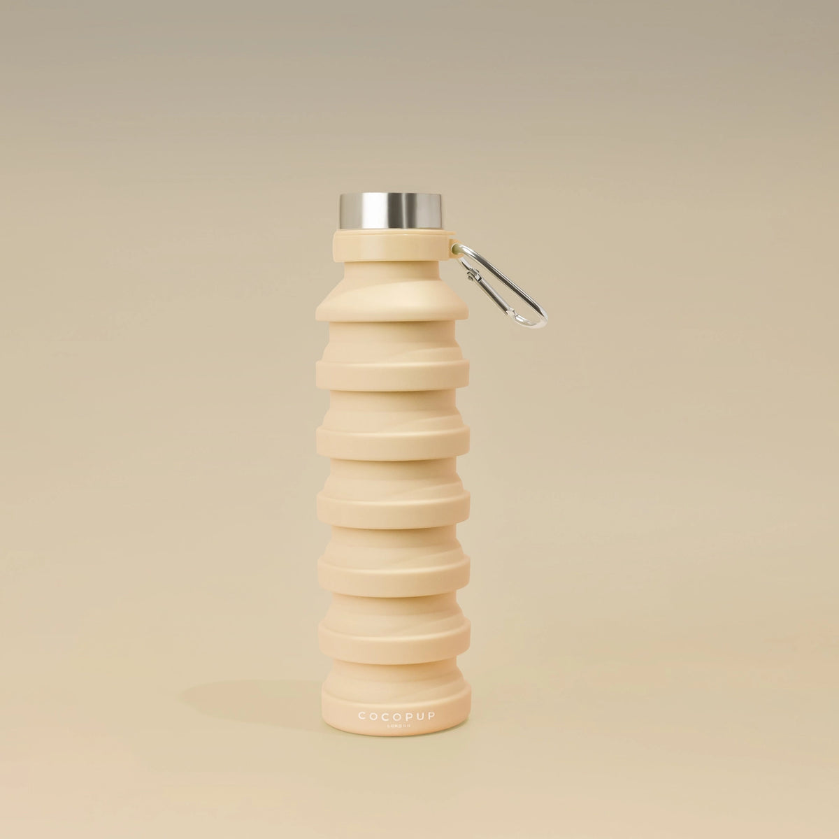 Bouteille d'eau pliable beige