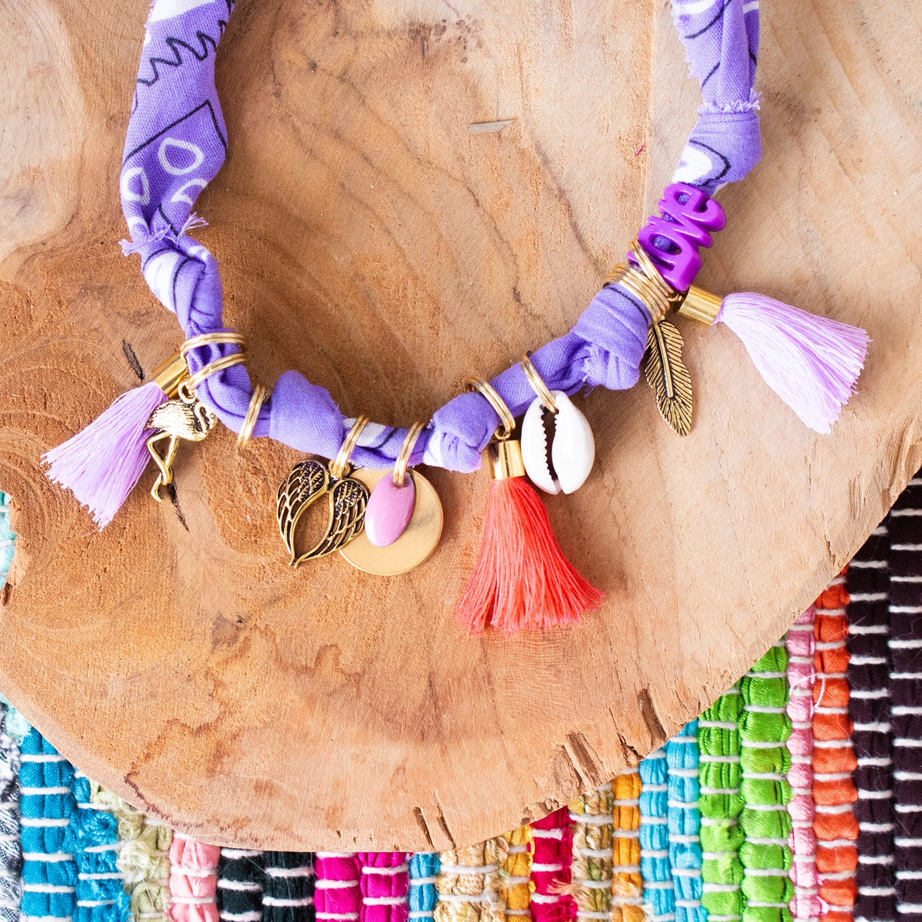 Bandana charm necklace