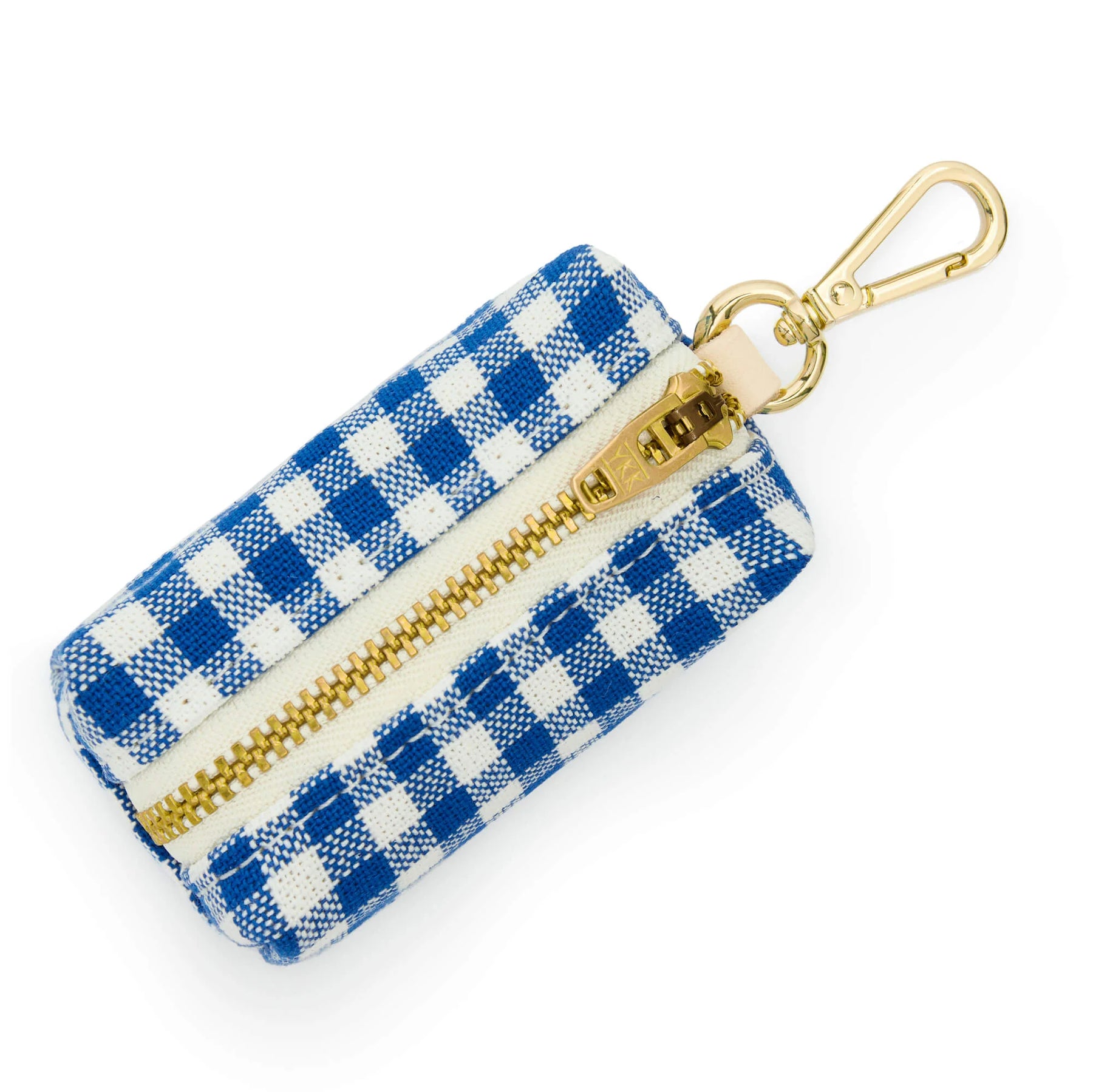 Gingham blue poepzakhouder