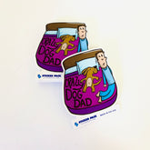 Crazy Dog Dad - Sticker