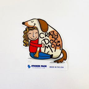 Crazy Dog Mom - sticker