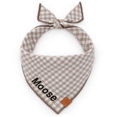 Gingham brown bandana