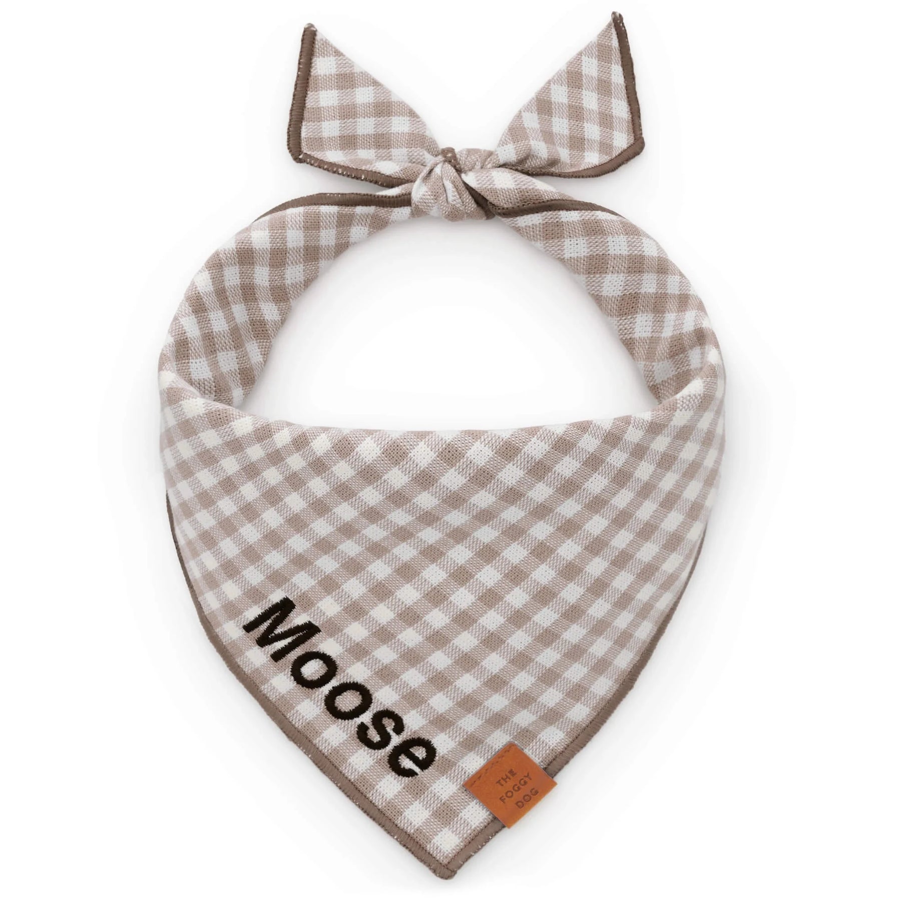 Gingham brown bandana