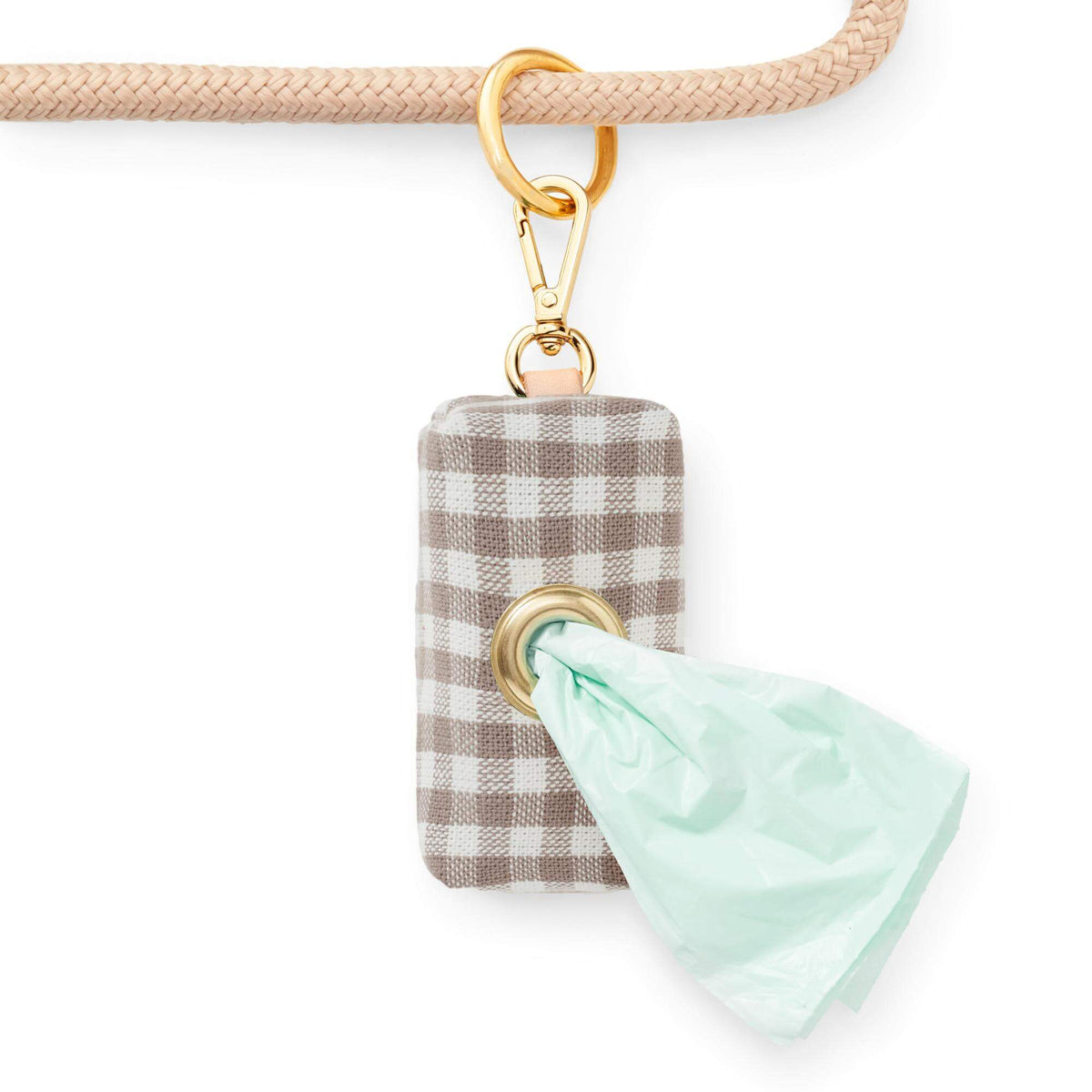 Gingham brown poepzakhouder