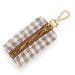 Gingham brown poepzakhouder