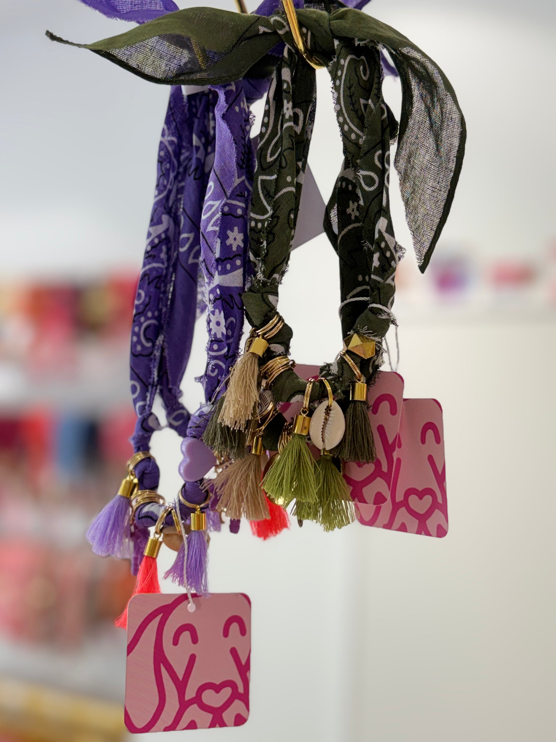 Bandana charm necklace