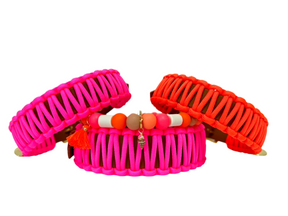 Collar classico arancione neon - Biothane Cognac