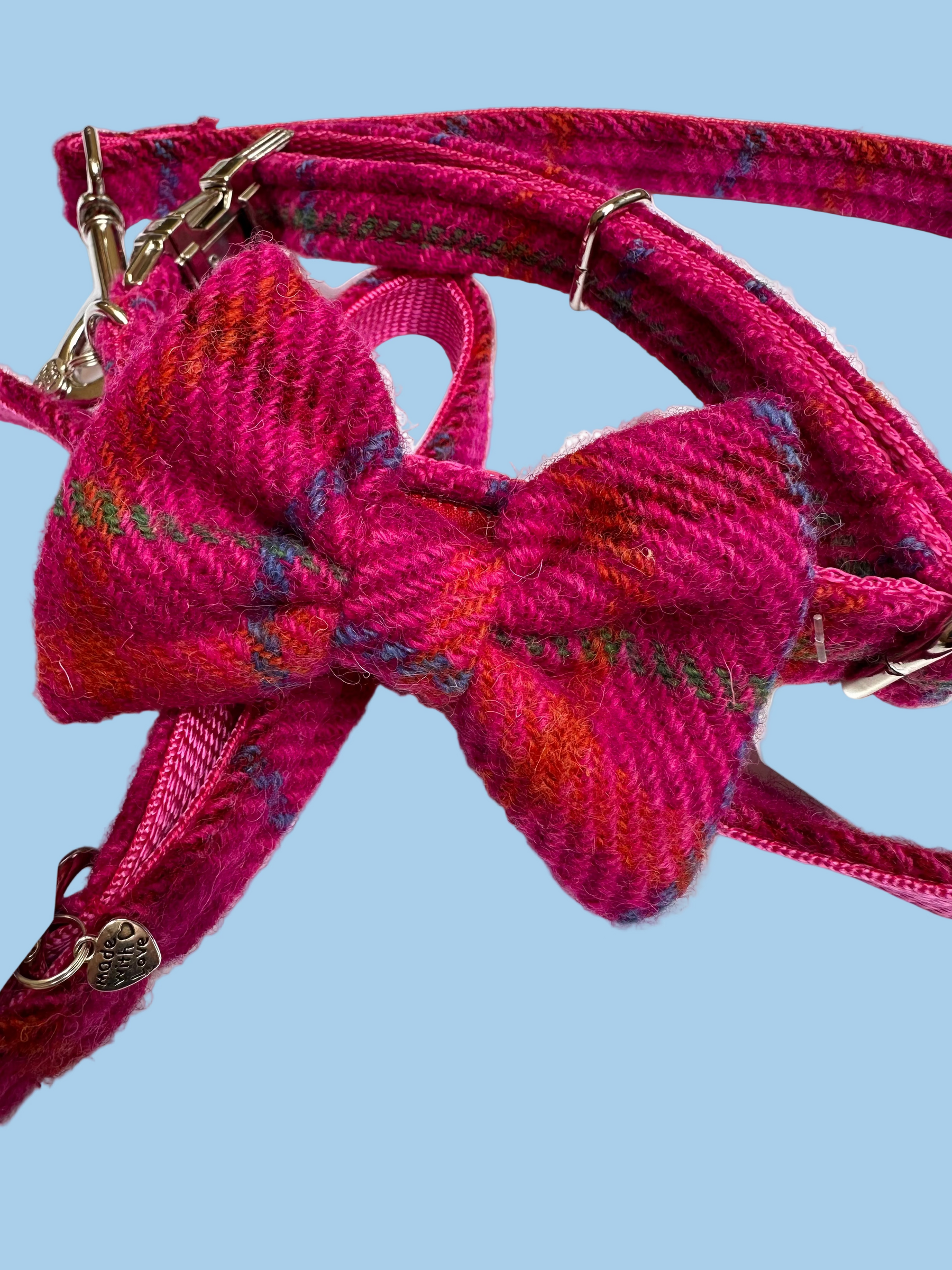 Tweed baby fuchsia set