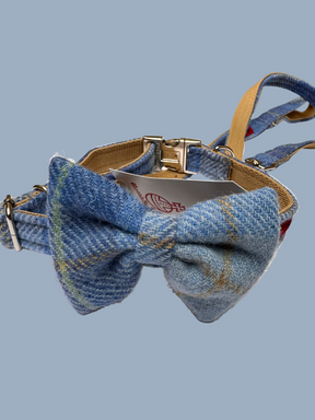 Tweed tartan light blue set