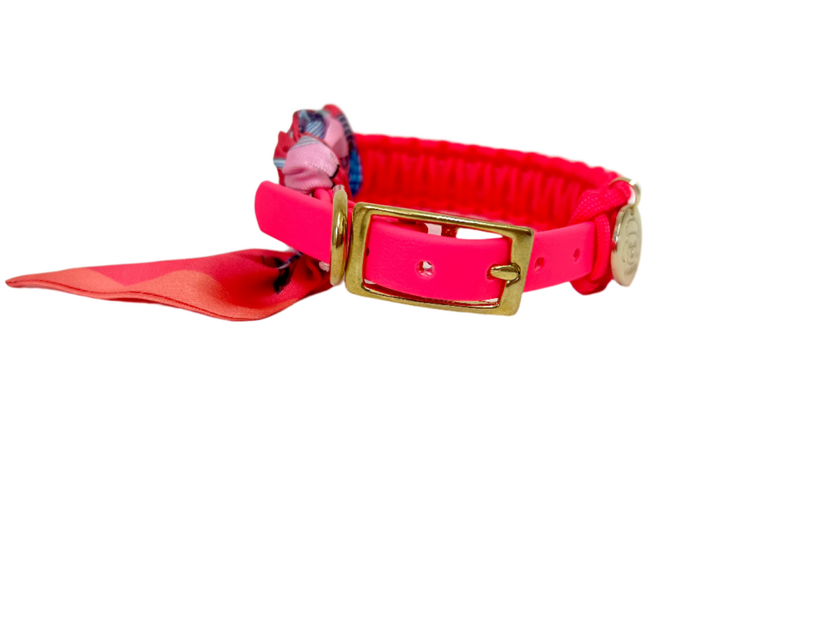 Lilly Neon Koraal roze halsband
