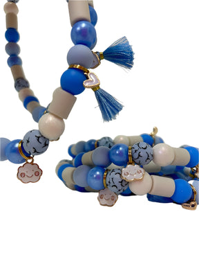 Valentine Collection - Anti -sign Beading Band - Blue Valentine
