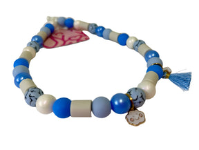 Valentine Collection - Anti -sign Beading Band - Blue Valentine