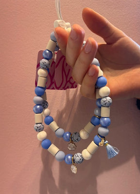 Valentine Collection - Anti -sign Beading Band - Blue Valentine