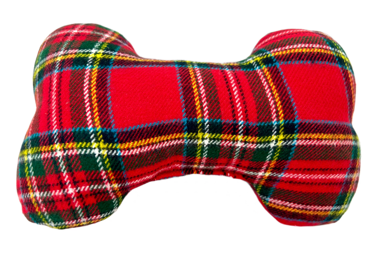 Tartan Plaid Flanel Bone Toy