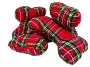Tartan plaid Flanel bone toy