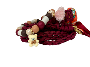 Anti-teken kralenband - Teddy Burgundy