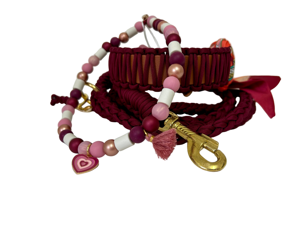 Paracord Burgunder Leiband