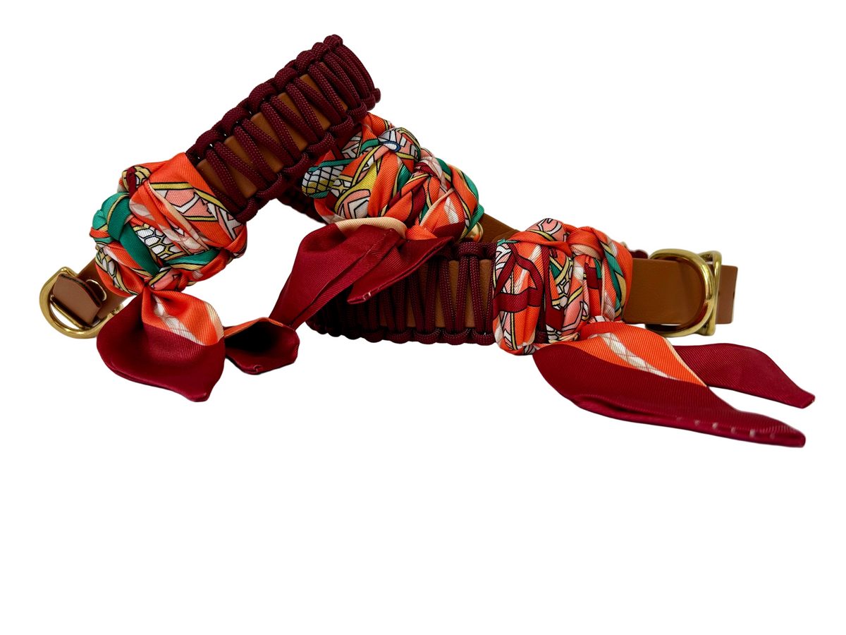 Lilly Burgundy halsband