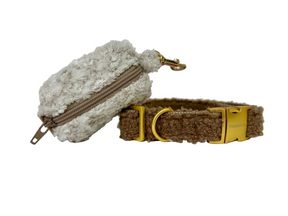 Support de poche de merde en peluche blanche
