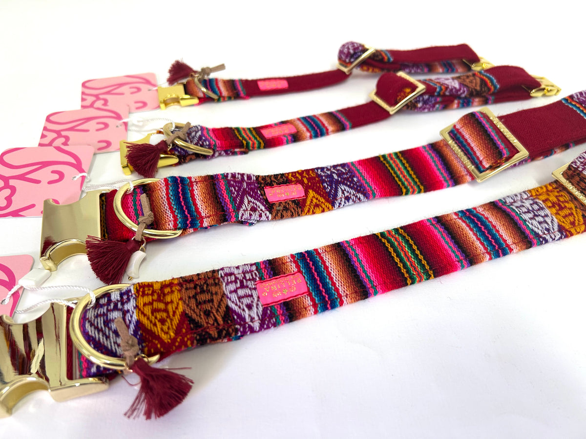 Bohemian Burgundy halsband