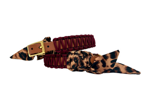 Lilly Burgundy Leopard collar
