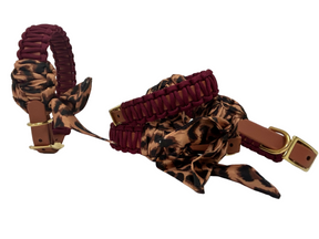 Lilly Burgundy Leopard collar