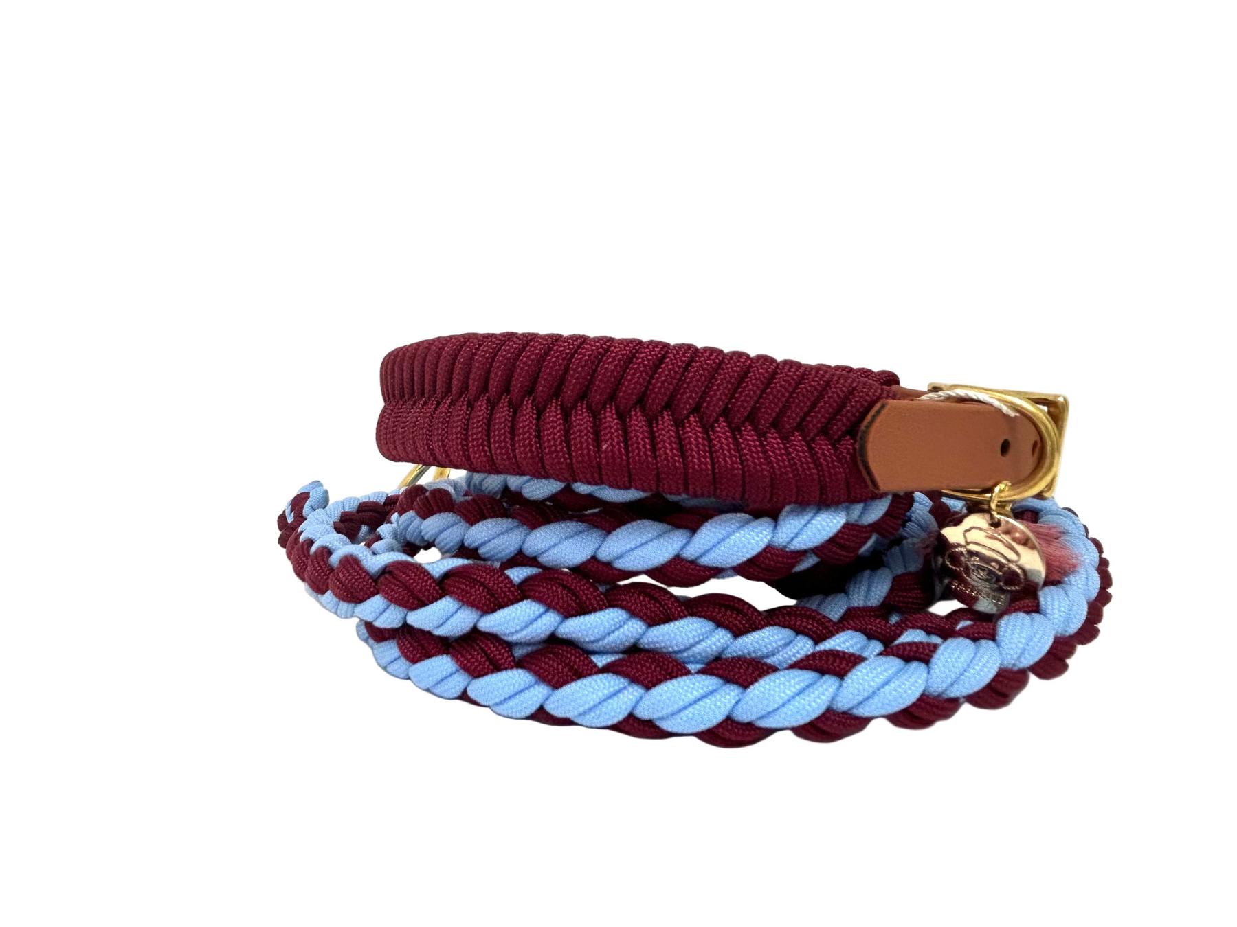 Burgund trifft auf Blue Leash