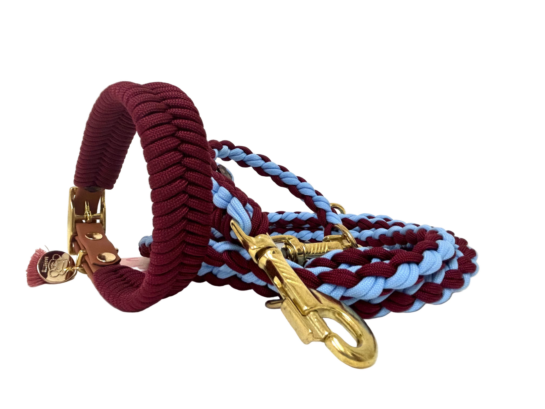 Burgund trifft auf Blue Leash