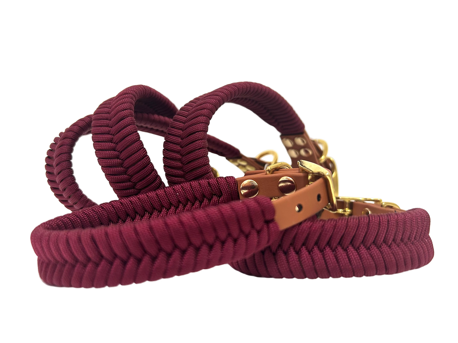 V-Woven Burgundy collar