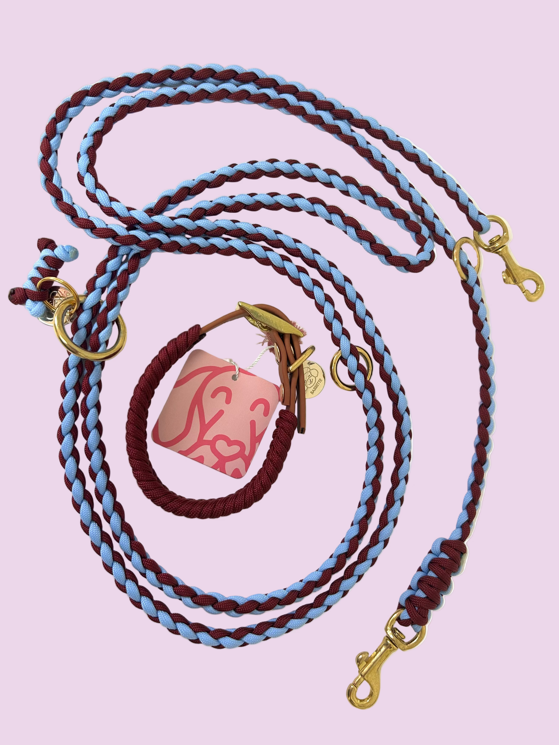 Burgund trifft auf Blue Leash