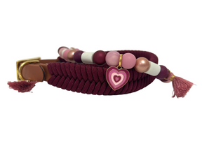 V-Woven Burgundy collar