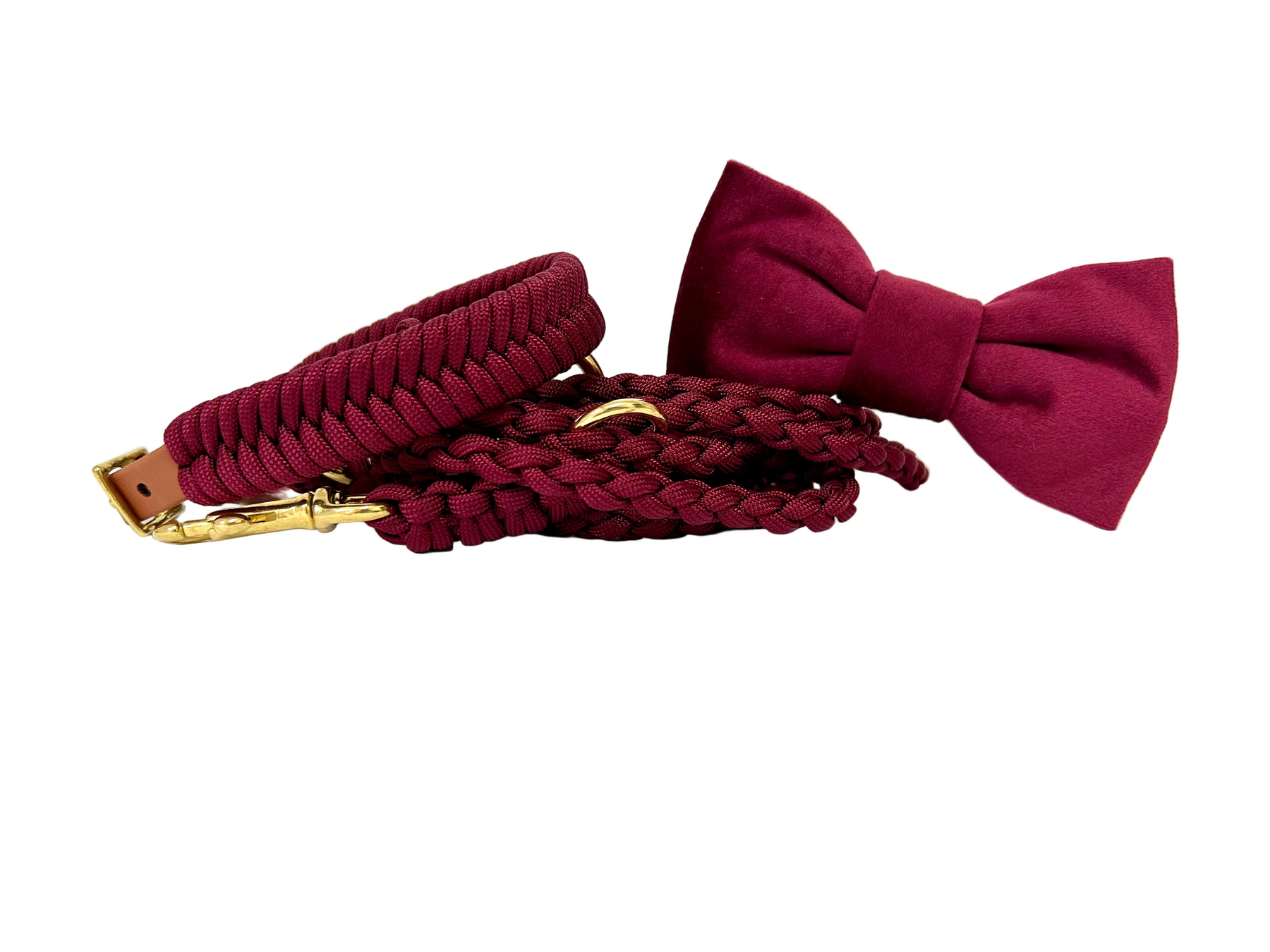 V-Woven Burgundy collar