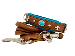 Leather leash 2m Cognac