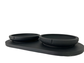 Set Slow Feeder Black Polysand