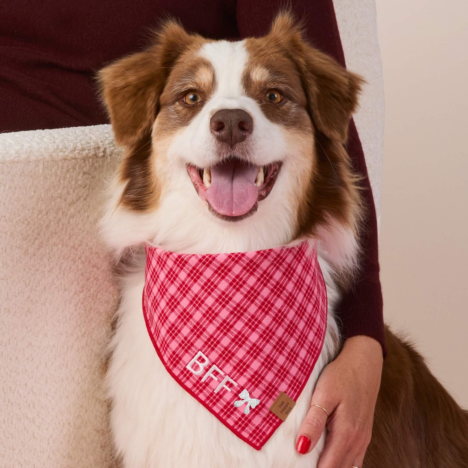 Heather Taylor Home x TFD Katherine Plaid Valentine bandana