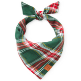 Holly Jolly plaid flannel bandana