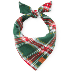 Holly Jolly plaid flannel bandana